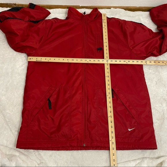 Nike Fleece-Lined Nylon Jacket Men’s Size XL Red Black - Picture 10 of 10